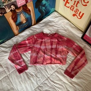 Pink Tie Dye Crop Top